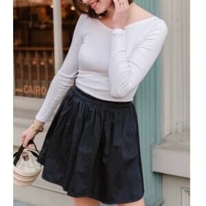 Lake Pajamas High Waisted Shorts Lounge Skort Navy Blue Size S